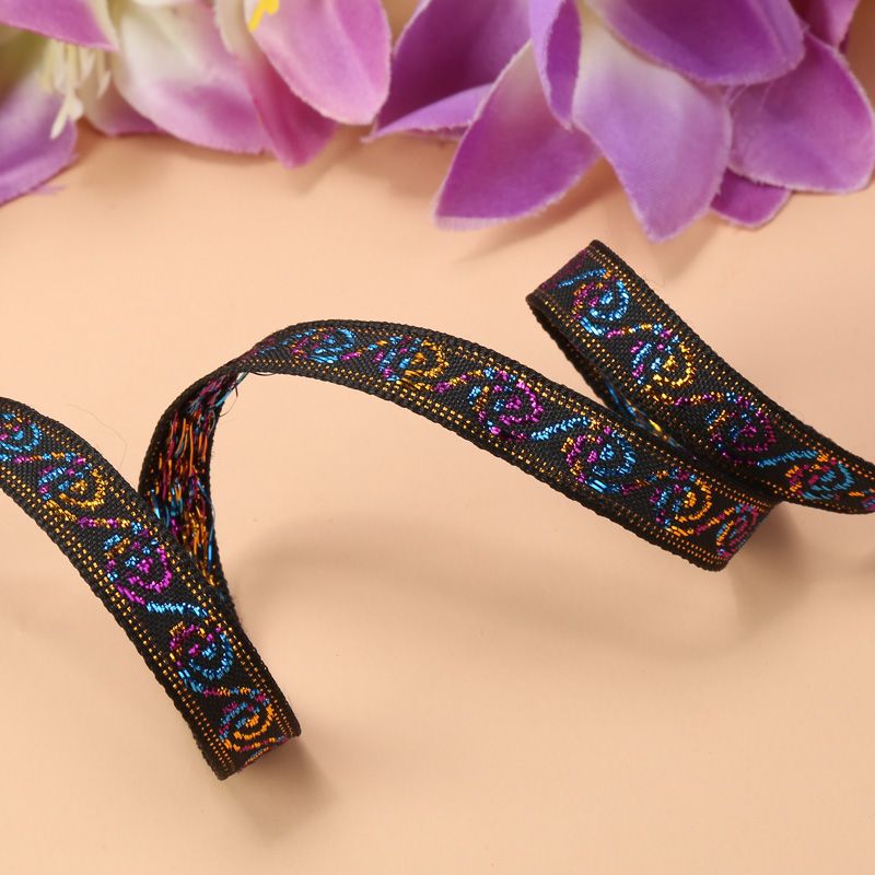 厂家供应1cm民族风螺丝花边古装刺绣亮片电脑提花织带批发直销详情图1