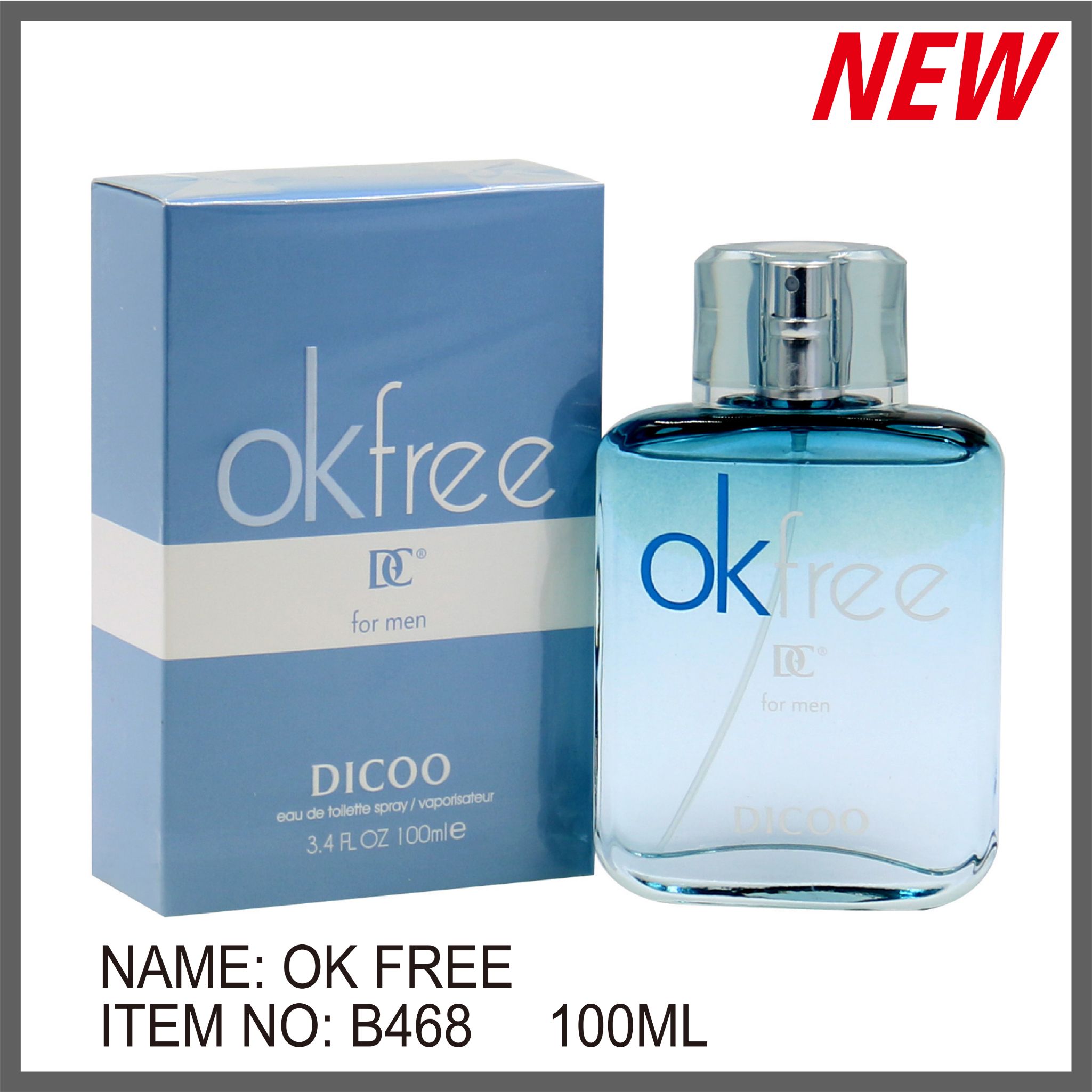 Factory direct sale: DICOO Men's Sports Perfume 100ml, Men's eau de Toilette, casual and sporty summer
