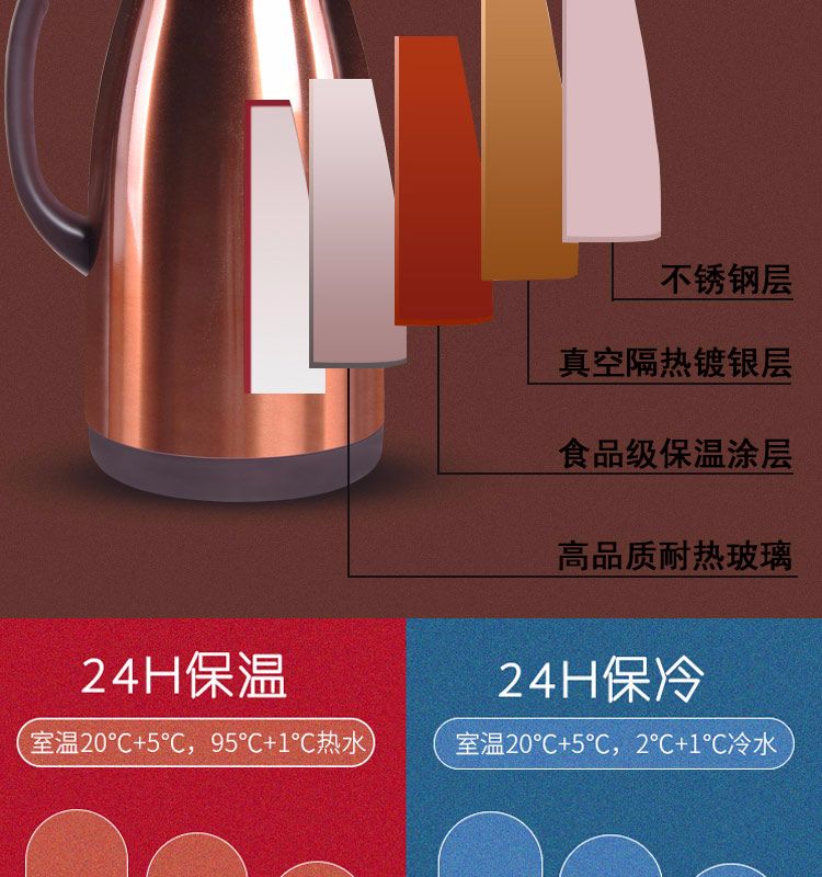 保温水壶家用热水瓶大容量保温壶热水壶304不锈钢暖壶暖瓶详情图6