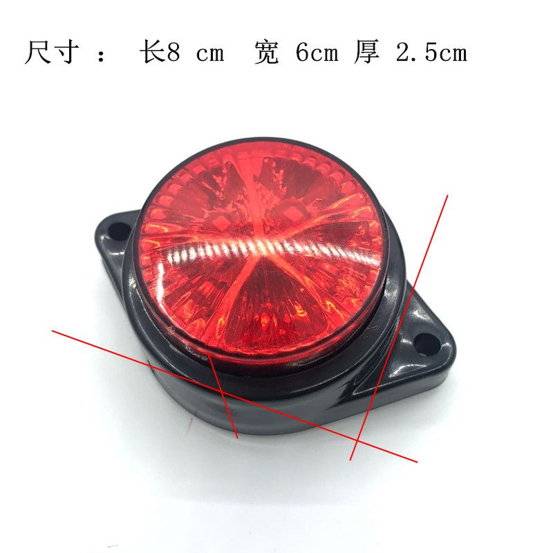 Factory direct supply truck LED side lights, 24V ultra-bright round top lights, bus warning taillights, electronic side lights Application Scenario
