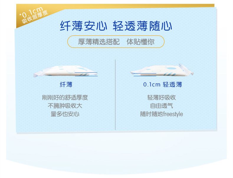 ABC夜用超薄绵柔卫生巾K14-8片详情图4