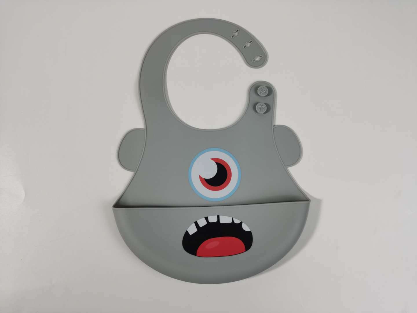 Silicón bebé bebé comer babero tridimensional waterproof super soft food rice babero para niños niños gran tamaño babero leave up detail image 6