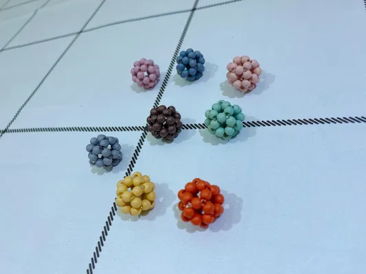 Acrylic 4MM imitation cloth beads woven ball accessories thumbnail