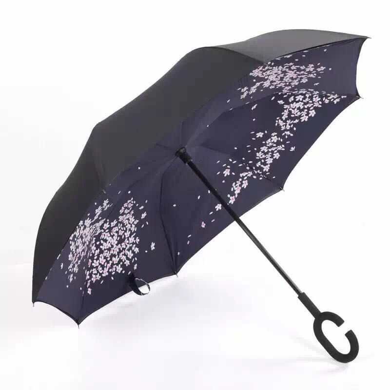 SD umbrella 反向伞双层伞免持式C型雨伞 可站立细节图