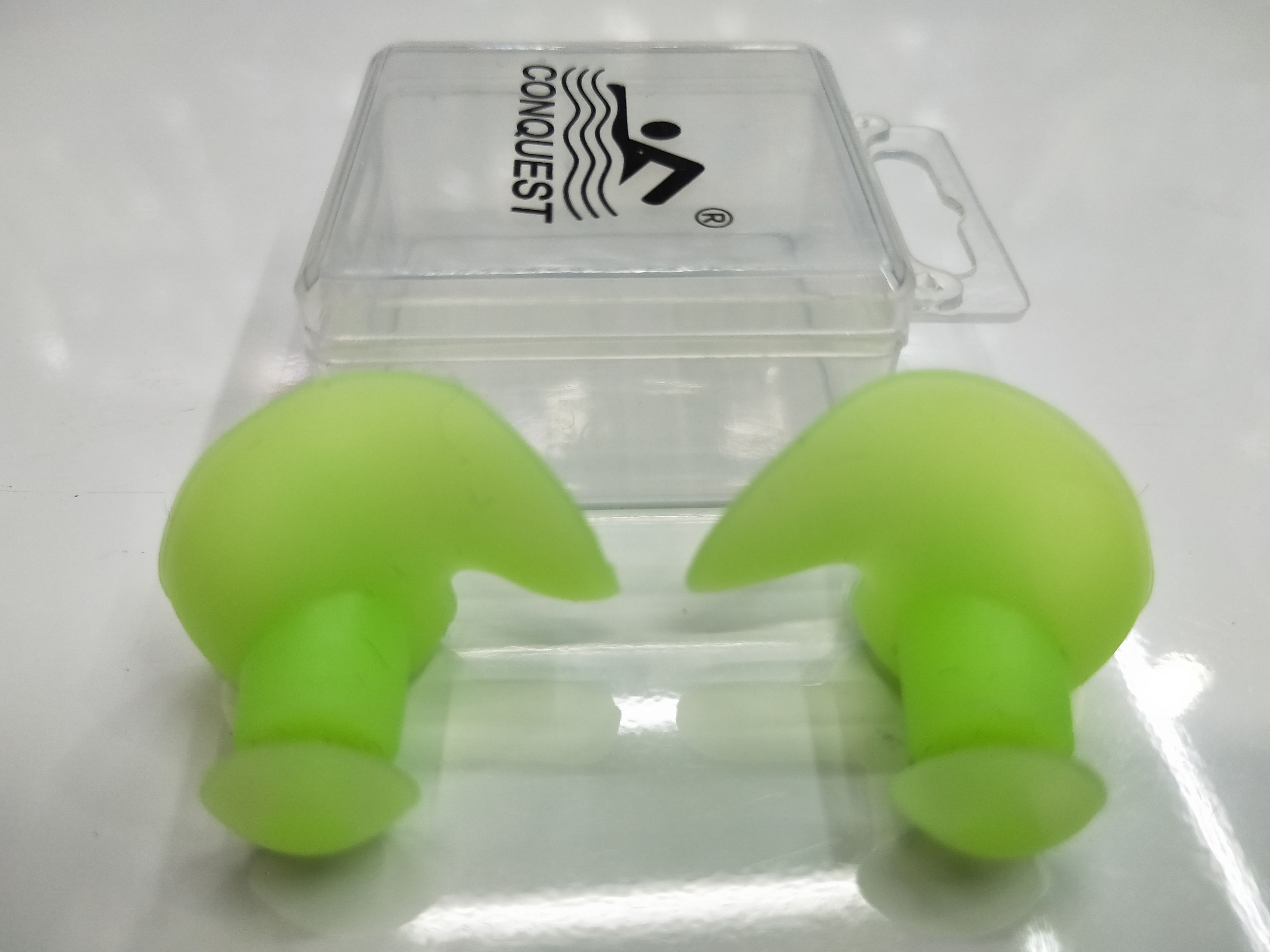 Factory direct flower ear silicone earplug swimming accessories wholesale NC6 flower earplug green Item Picture