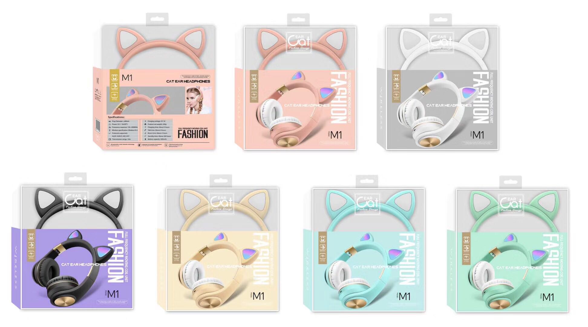 M1 Macaron Bluetooth Large Headphones with SIM card for Bluetooth audio collection