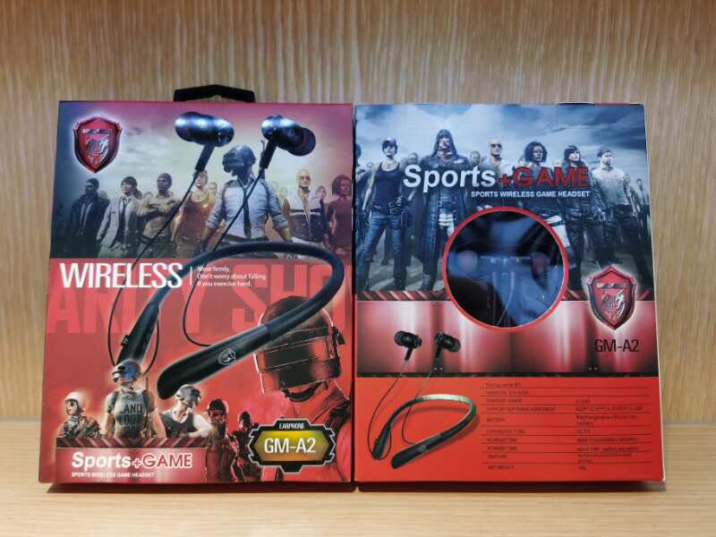 GM-A2 Bluetooth Neckband Sports Headphones