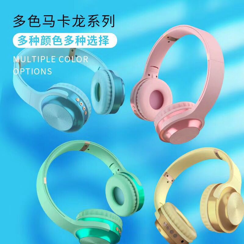 A10 Macaron Bluetooth Cat Ear Large Headphones with Bluetooth card insertion for sound collection detail image 5