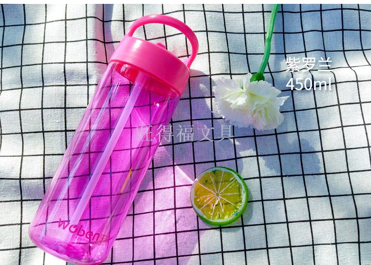 厂家直销创意塑料时尚PC塑料水杯创意便携防漏太空杯600ML