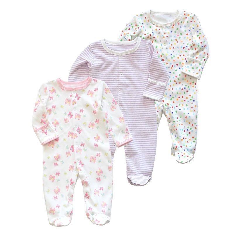 三件套纯棉包手脚婴儿爬服哈衣新生儿连体衣详情图4