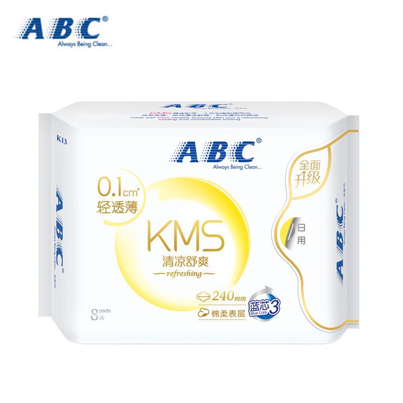 ABC Daily Super Thin and Soft Surface Sanitary Napkins K13-8 Pieces (including KMS)