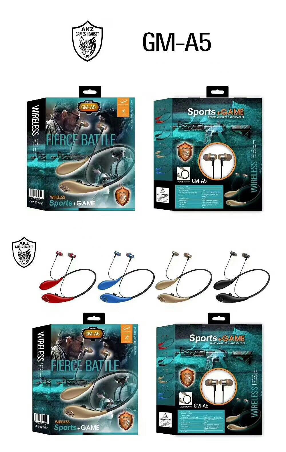 GM-A5 Bluetooth Neckband Sports Card-inserting Bluetooth Headphones details Picture