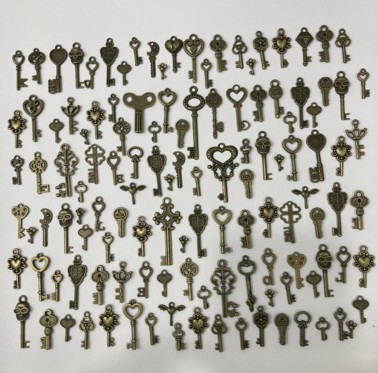 Manufacturers direct retro key 125B combination, metal keys, alloy key pendant, cross-border e-commerce direct supply, amazon hot style, ji gao alloy accessories 8538 thumbnail