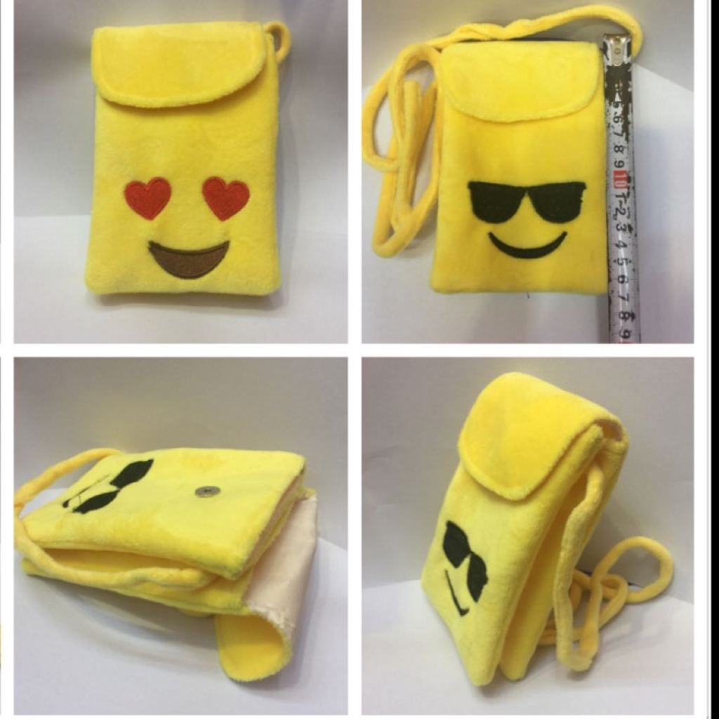 毛绒玩具包表情零钱包笑脸包表情钱包刺绣表情笑脸钱包8cm表情钱包白底实物图