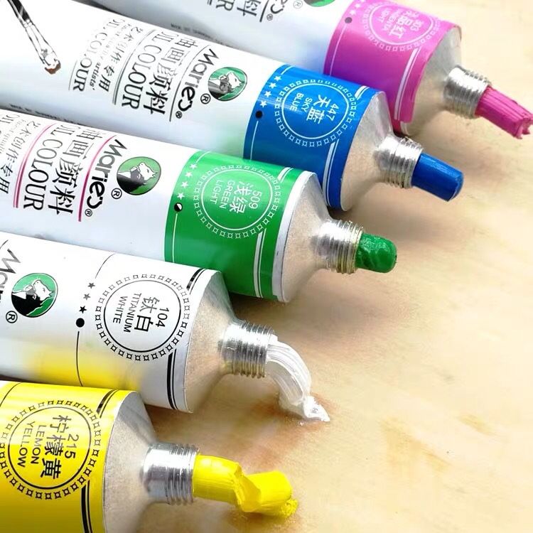 Marley Oil Paints Beginner 170ml Large Tube Artist 12-Color and 24-color Single Tube Set of Art Paints Specification image
