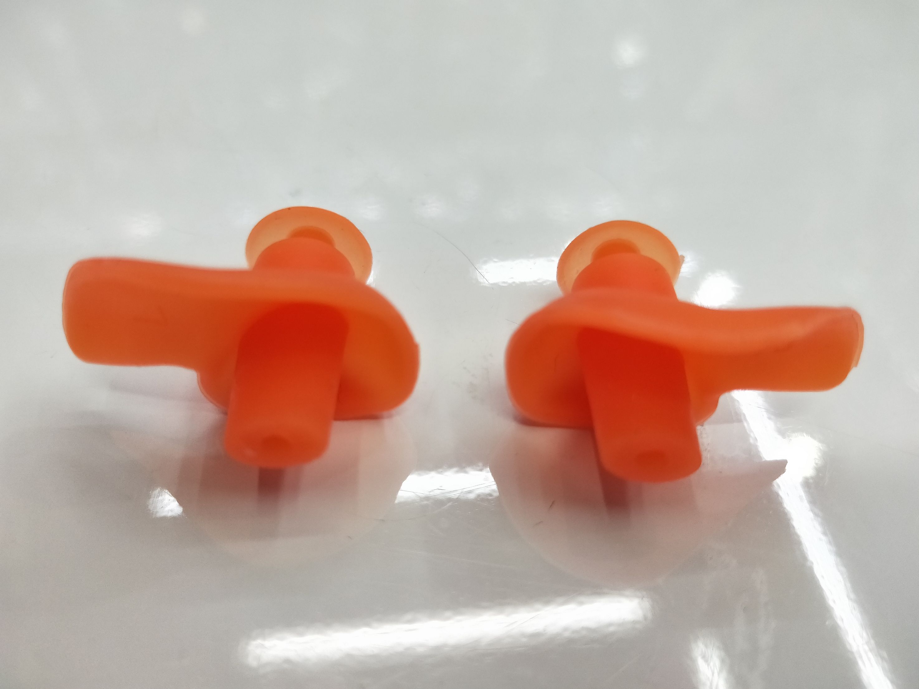 Factory direct flower ear silicone earplugs swimming accessories wholesale NC6 flower earplugs orange color Specification drawing
