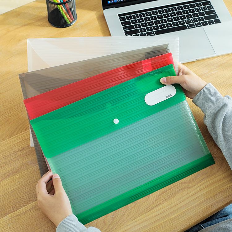 مجموعة مواد مزدوجة مقاومة للماء تحتوي على ملفات مدرسية تحتوي على مواد مكتبية وملفات وثائق ذات سعة كبيرة detail image 1