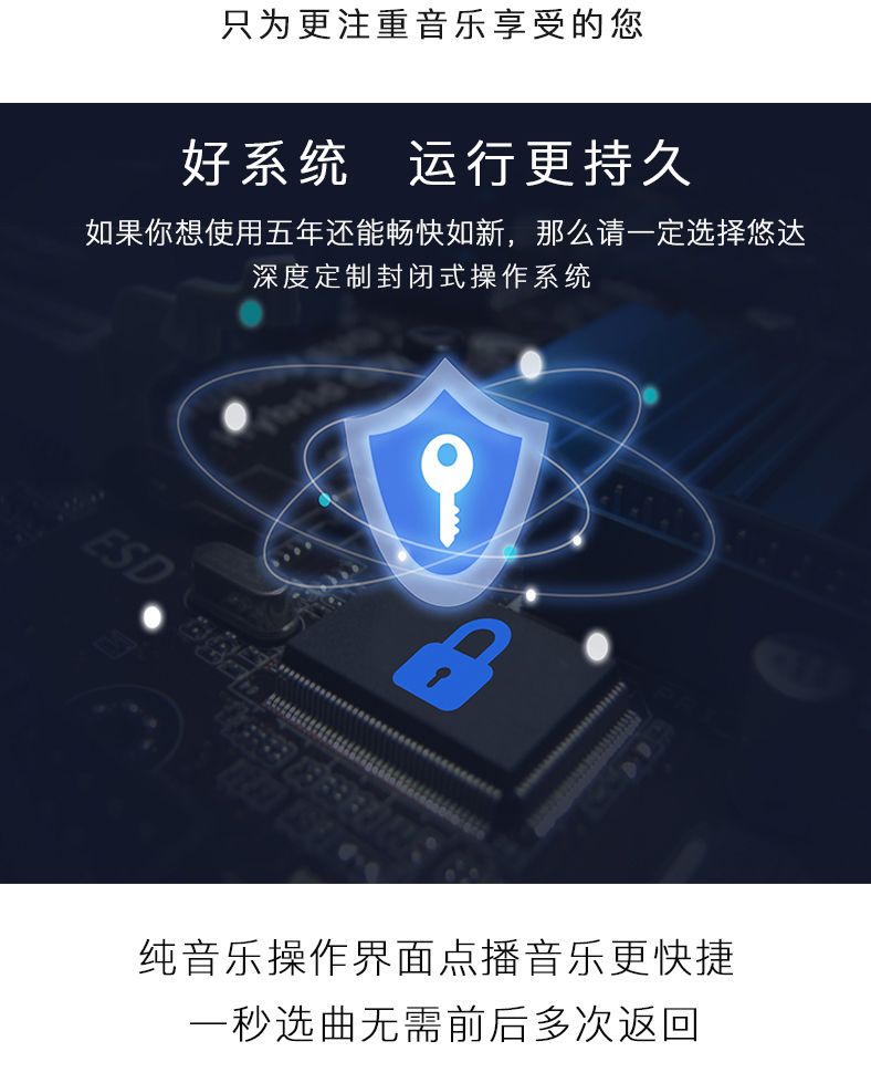 yodar悠达B5客厅背景音乐系统主机套装家庭客厅吸顶音响yodaar详情图6