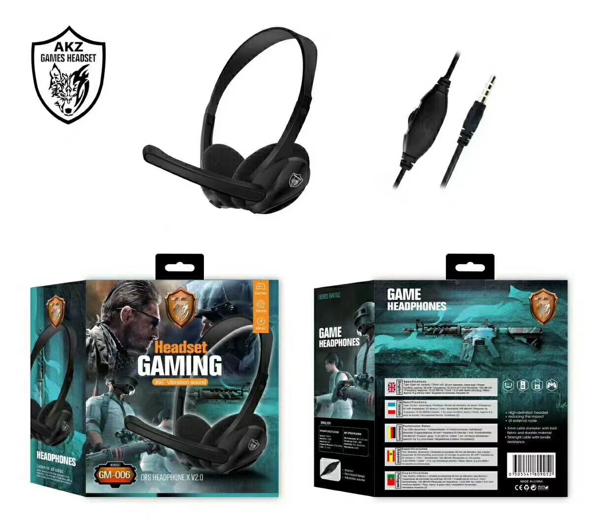 GM-006 gaming headphones Specification image