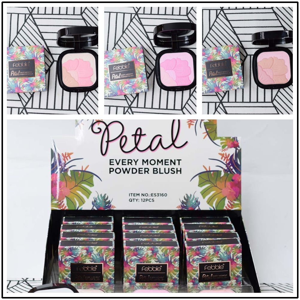 【 12-piece Set 】ES3160, the same nude makeup as the popular blush, Petal Lazy Person's Rouge Red, Coral Red FEBBLE detail image 1