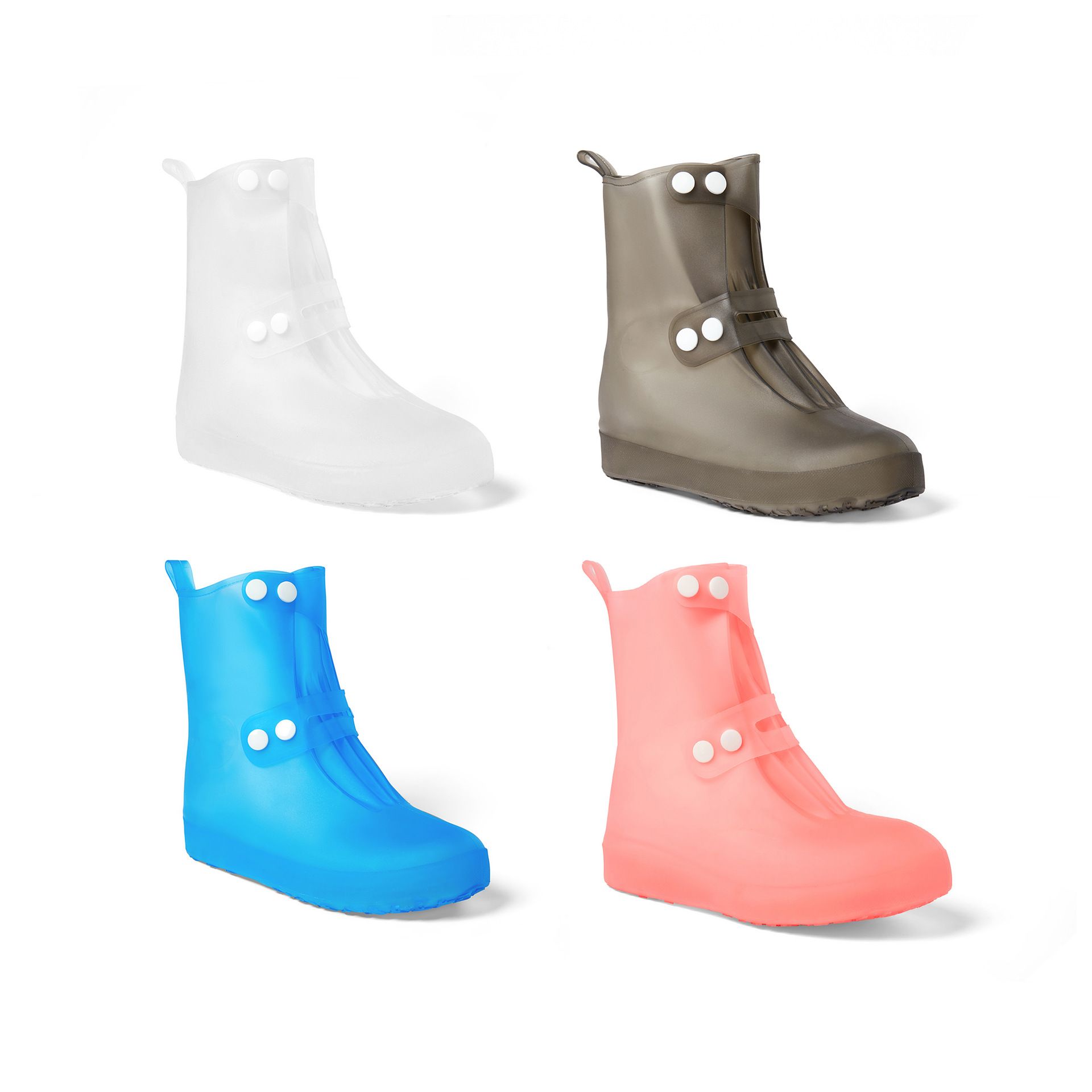 Yiwu factory direct sales of fashionable and eco-friendly silicone high-top rainproof and anti-slip shoe covers
