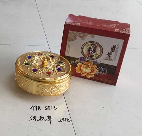 8813 (Small golden electroplated candy box + Color box)