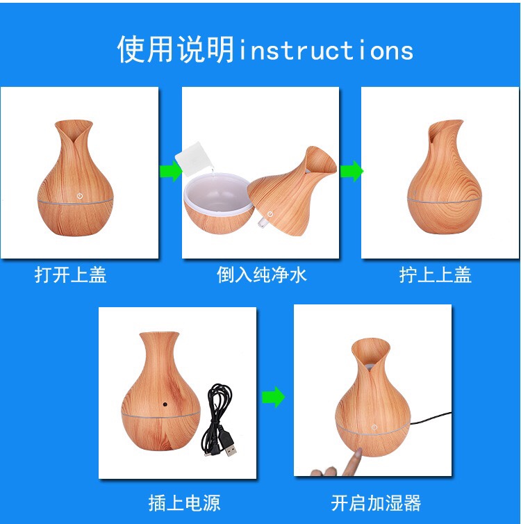 2020年爆款加湿器 办公家用usb加湿器雾化静音香薰机详情图9