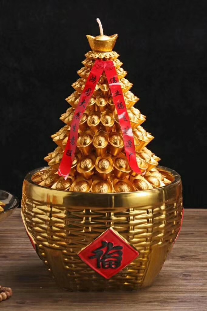 Smokeless Yuanbao Pagoda candle Paraffin Fortune candle Specification image