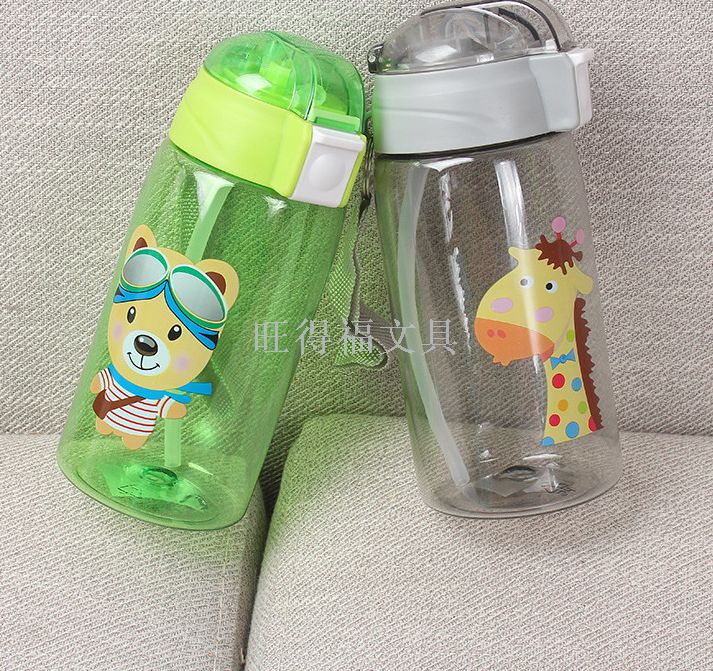创意锁扣按扣亮盖热销ＰＣ太空杯便携随手杯户外运动塑料水杯520M详情图3