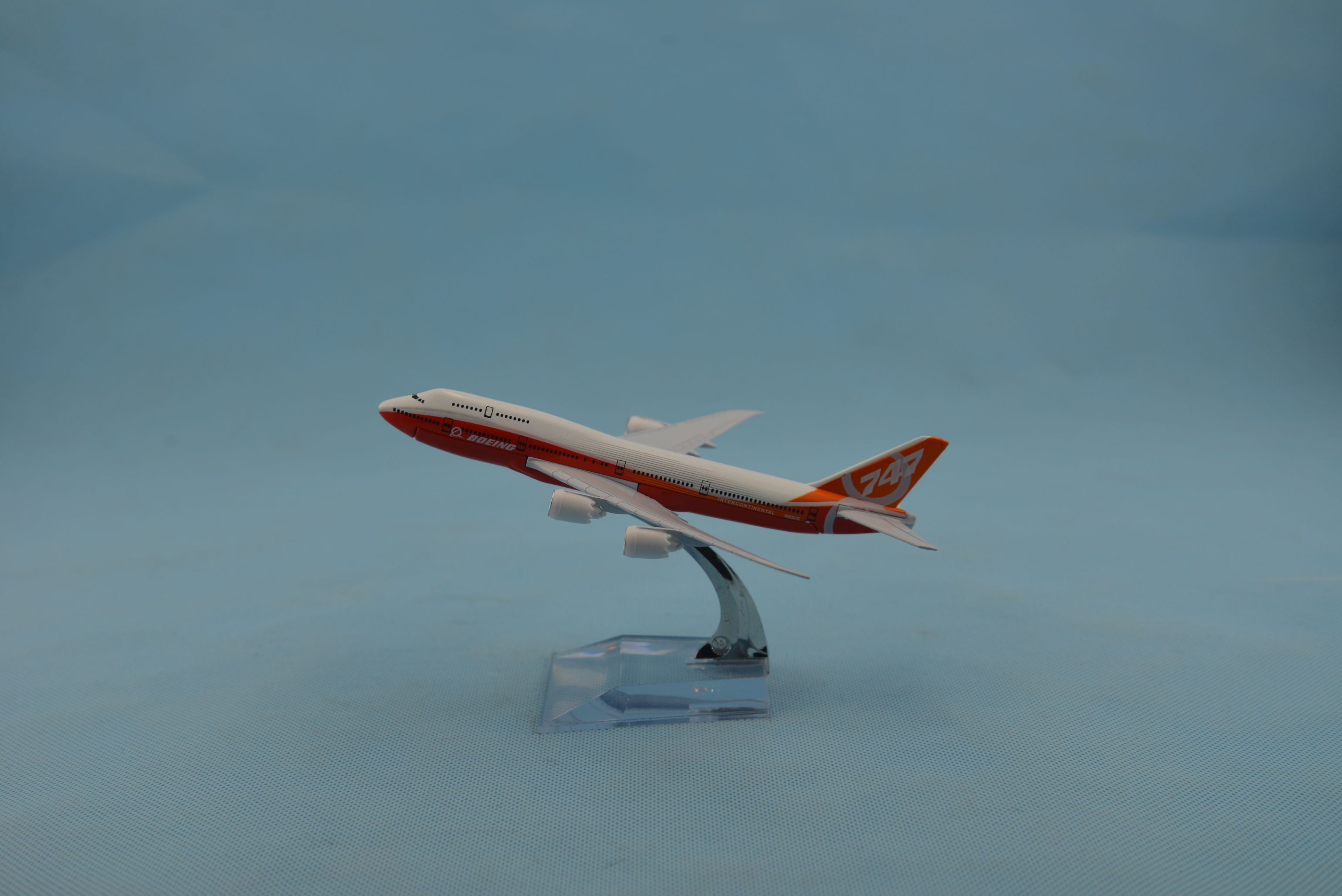Model aircraft (16CM Boeing prototype B747-8) metal aircraft alloy model aircraft