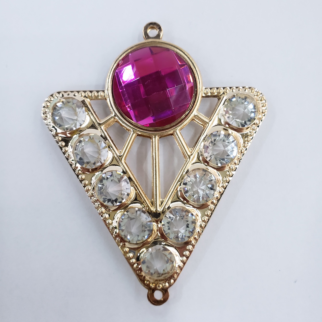 Manufacturers direct inverted triangle gold - plated glass pendant accessories thumbnail