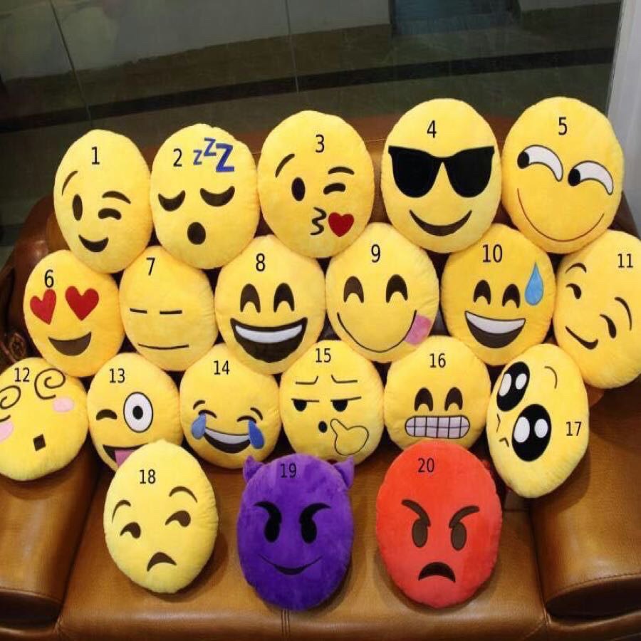 35cm expression pillow cushion, office pillow, smiling face pillow cushion, expression round pillow details Picture