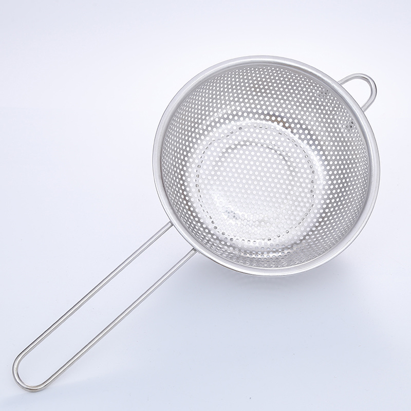 Stainless steel single-handle rice sieve details Picture