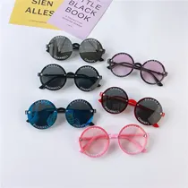 Children's sunglasses 7701 Korean version of Alpha-boy and girl baby cute cartoon children's sunglasses