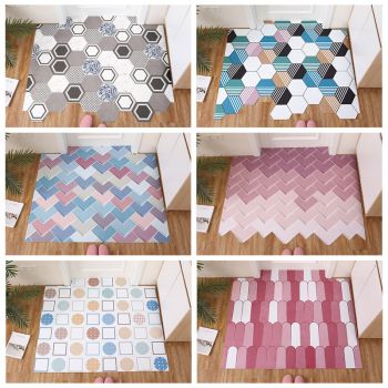 Factory direct selling PVC printed floor MATS bedroom door non-slip MATS can be cut easy to clean carpet MATS wholesale