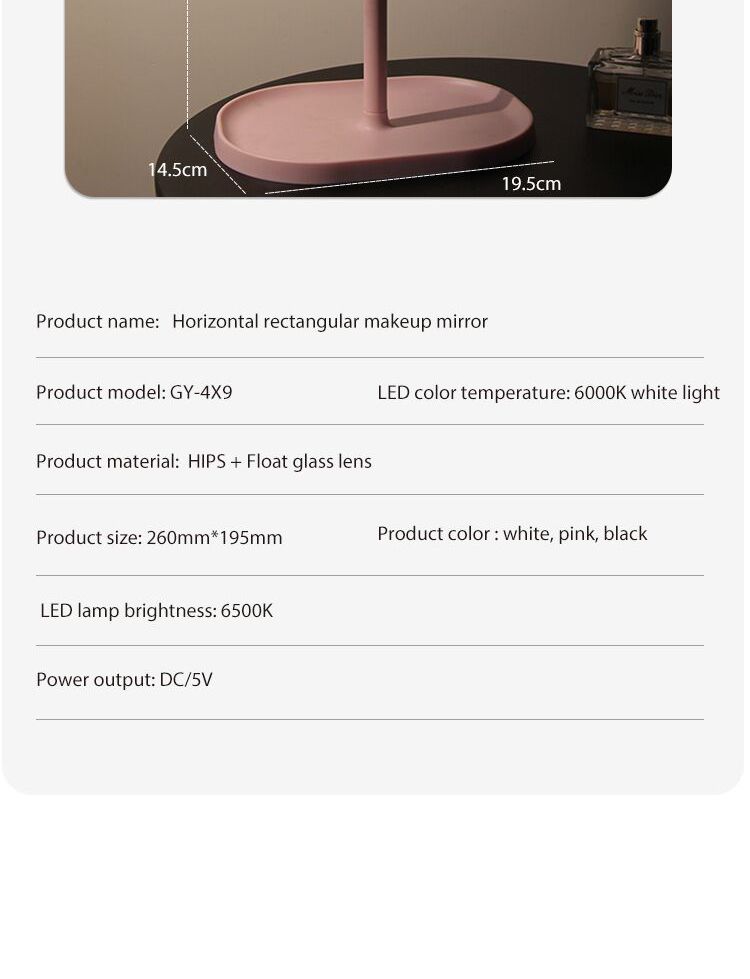 亚马逊爆款LED充电补妆镜灯新款创意美颜补妆镜灯USB充电补妆灯详情图9