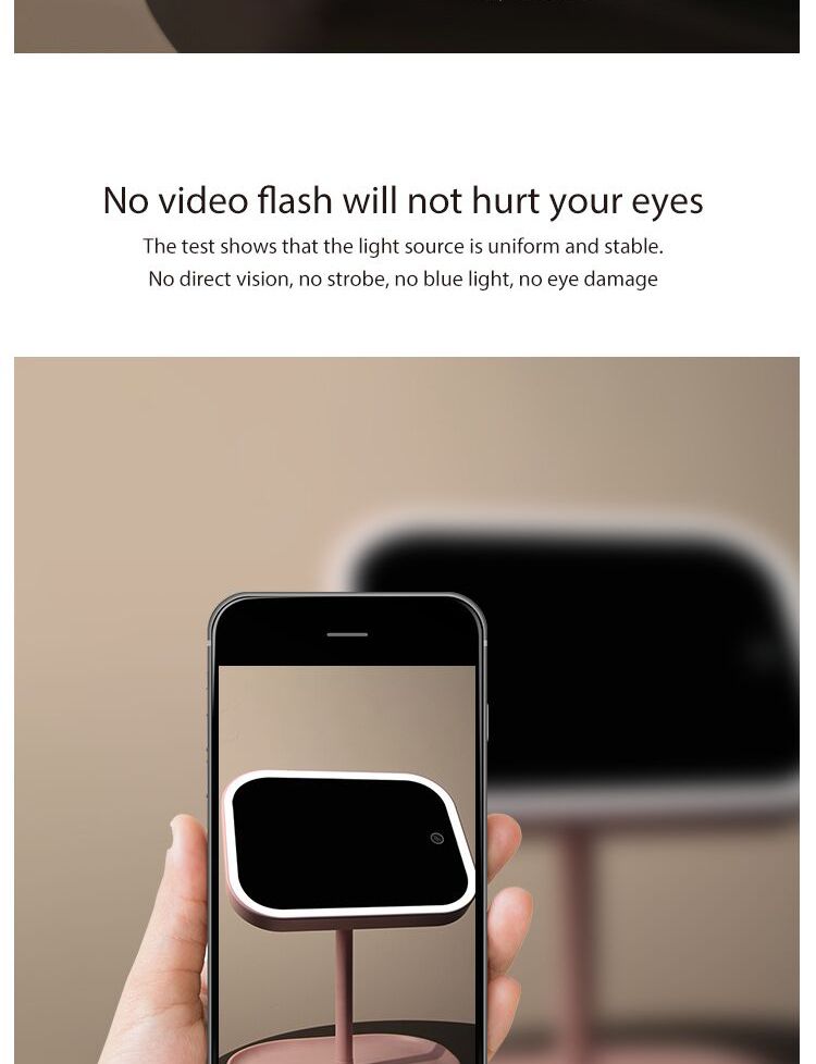亚马逊爆款LED充电补妆镜灯新款创意美颜补妆镜灯USB充电补妆灯详情图6