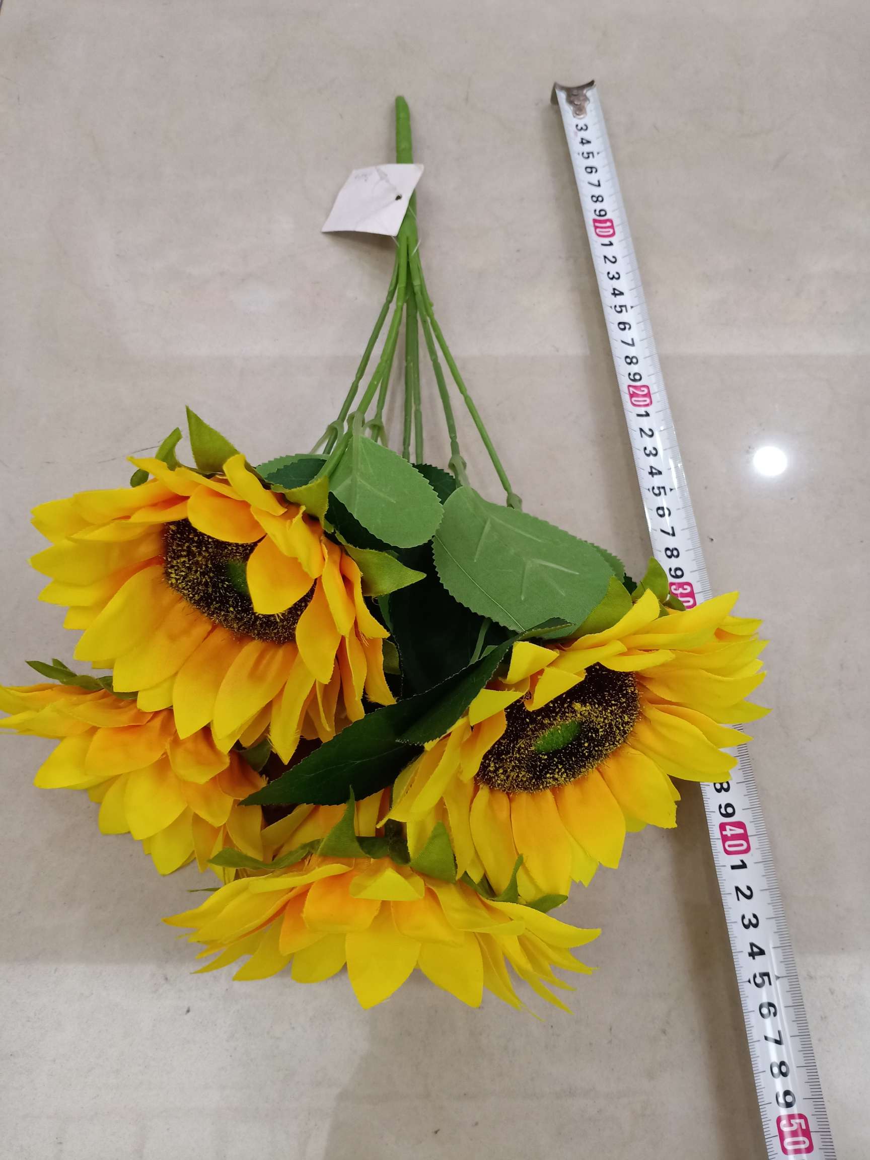 Living room artificial flowers, artificial flower arrangements, home artificial flower art decoration, 7-head artificial large sunflowers wholesale detail image 4