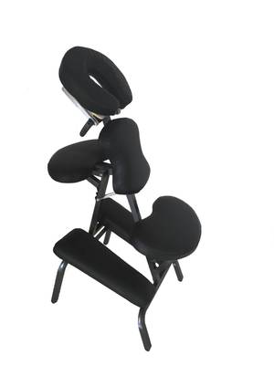 金属折叠按摩椅美容椅 便携式纹身椅 黑色详情图1
