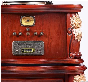 梵尼诗复古留声机 仿古黑胶唱片机 750羊皮卷系列电唱机产品图