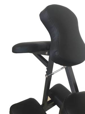 金属折叠按摩椅美容椅 便携式纹身椅 黑色详情图2