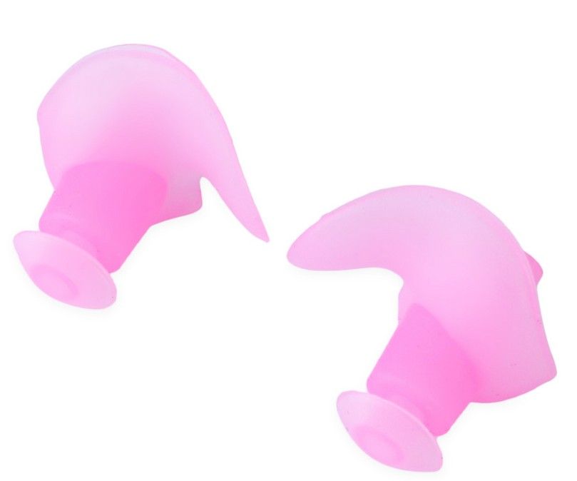 Factory direct flower - shaped silicone earplugs swimming accessories wholesale NC6 flower - shaped earplugs pink details Picture