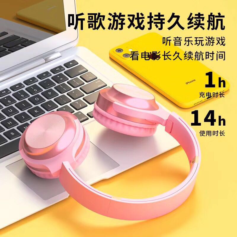 A10 Macaron Bluetooth Cat Ear Large Headphones with Bluetooth card insertion for sound collection Application Scenario