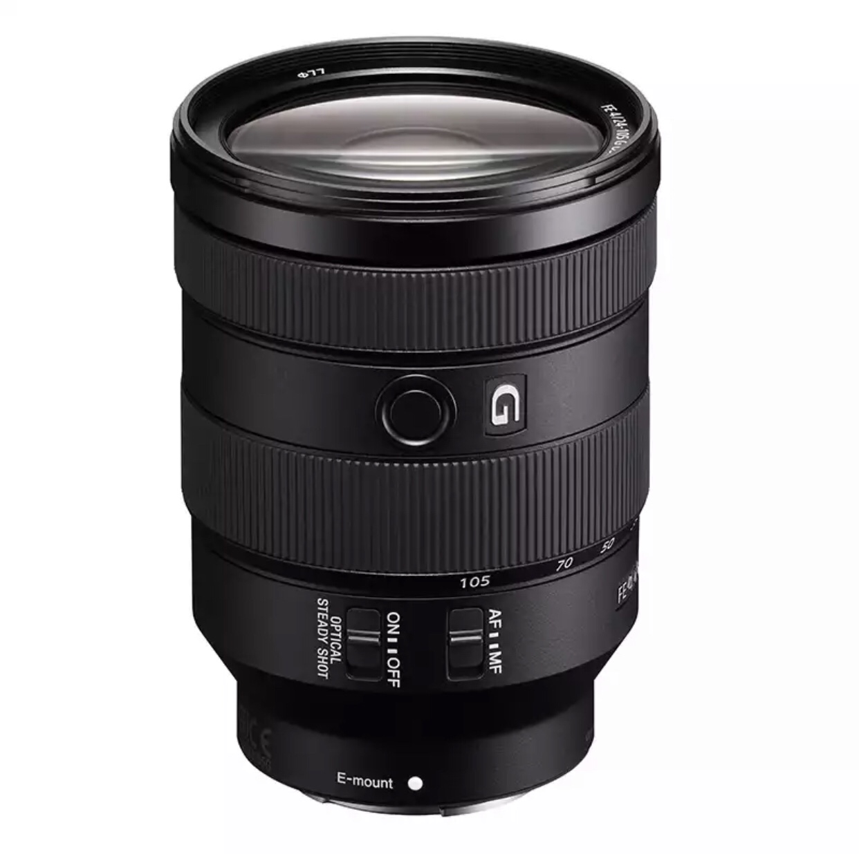 ￼￼索尼（SONY）FE 24-105mm F4 全画幅标准变焦微单相机G镜头 E卡口(SEL24105G)白底实物图