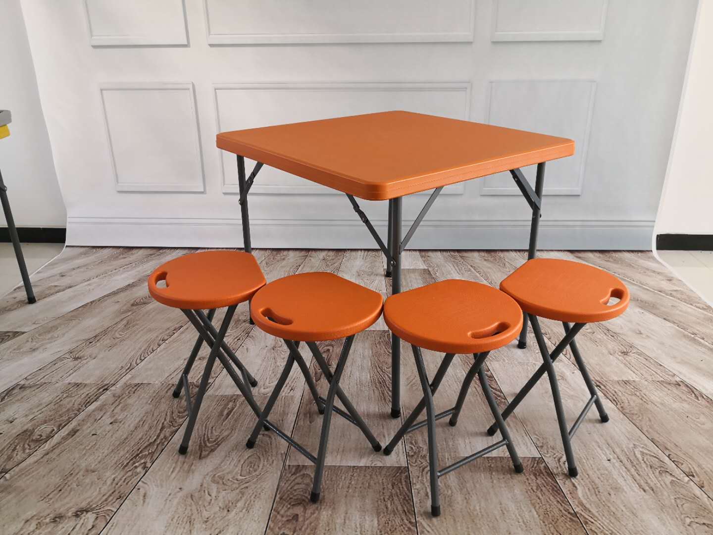 Household four-square table table portable and simple can be small folding outdoor plastic mahjong table