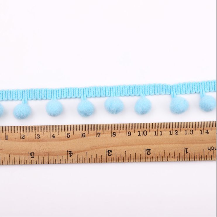 厂家直销现货小毛球绒球花边辅料 爆款环保彩色1.2cm直角毛球花边详情图14