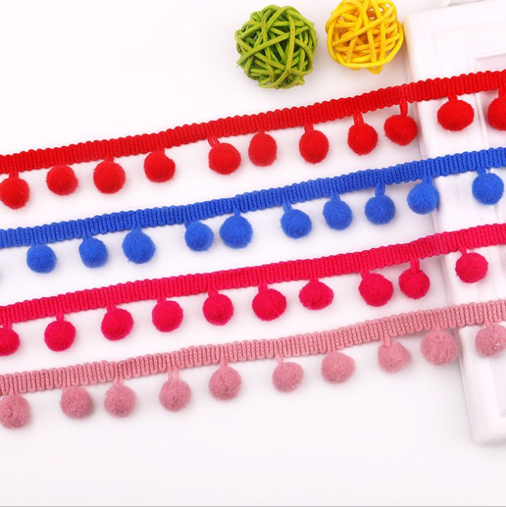 毛球染色球/杨梅球/12mm毛球白底实物图