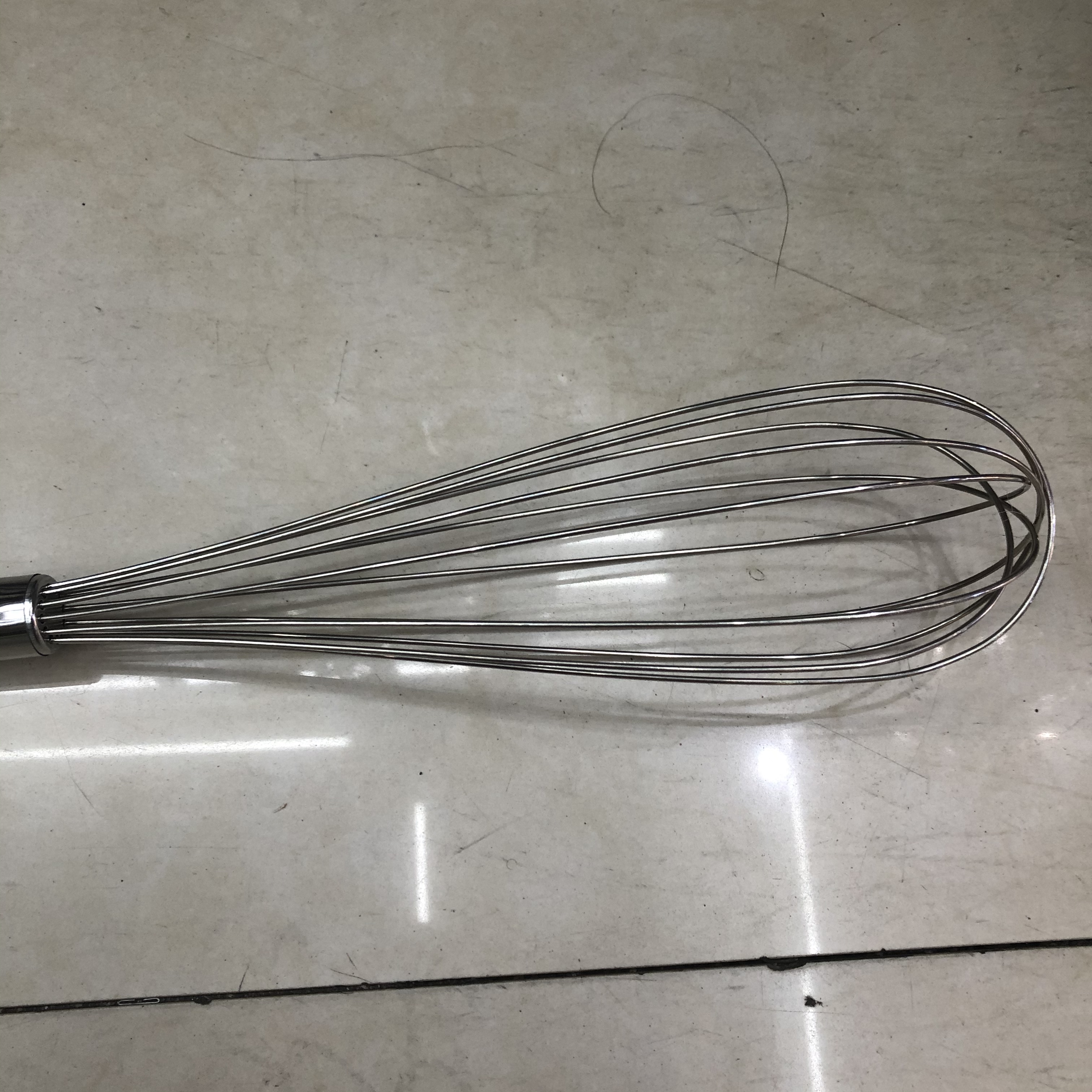 烘培用品八线不锈钢大管18寸打蛋器 厂家直销白底实物图