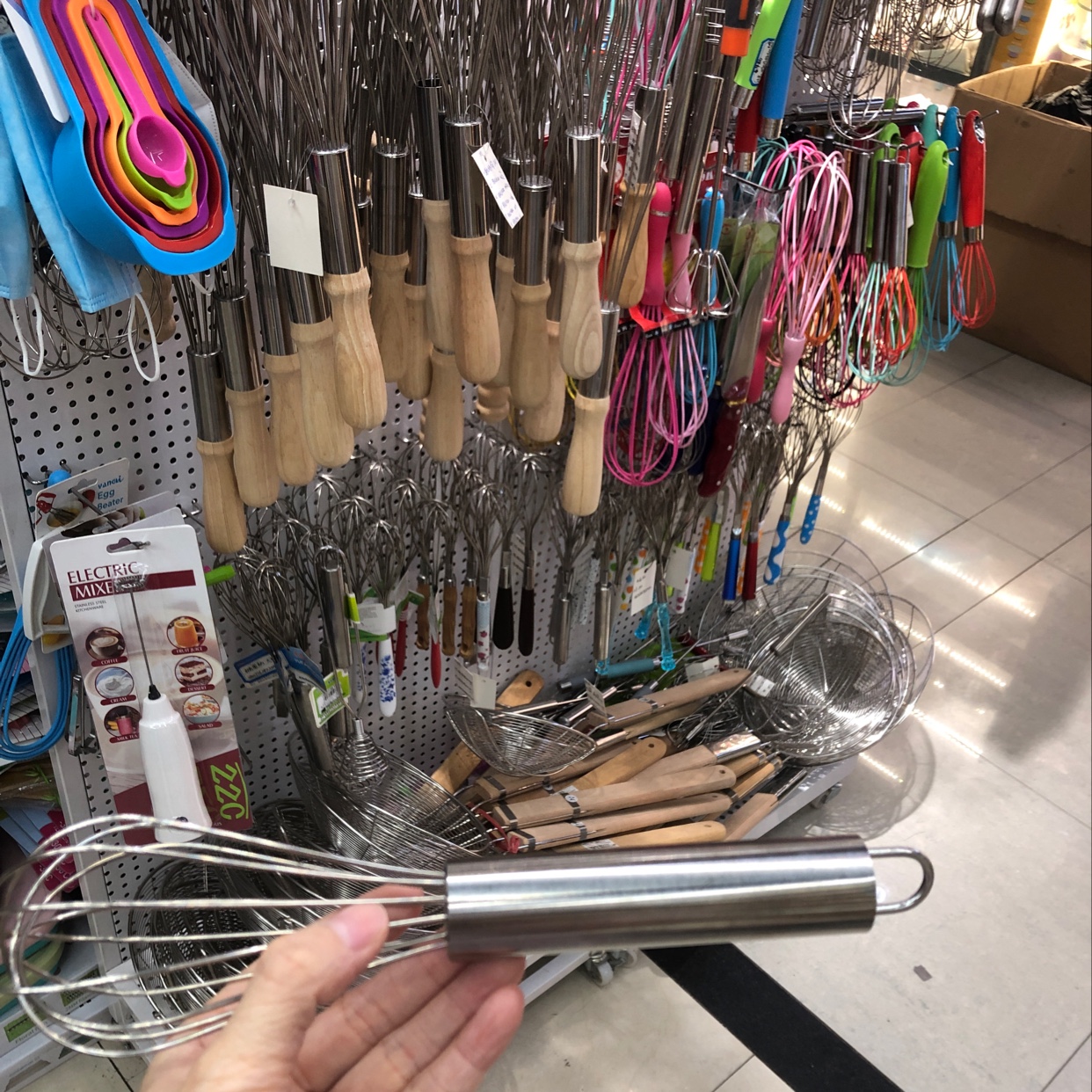 Kitchenware baking products, 6-wire large tube stainless steel 10-inch egg beater, factory direct sales price Specification image
