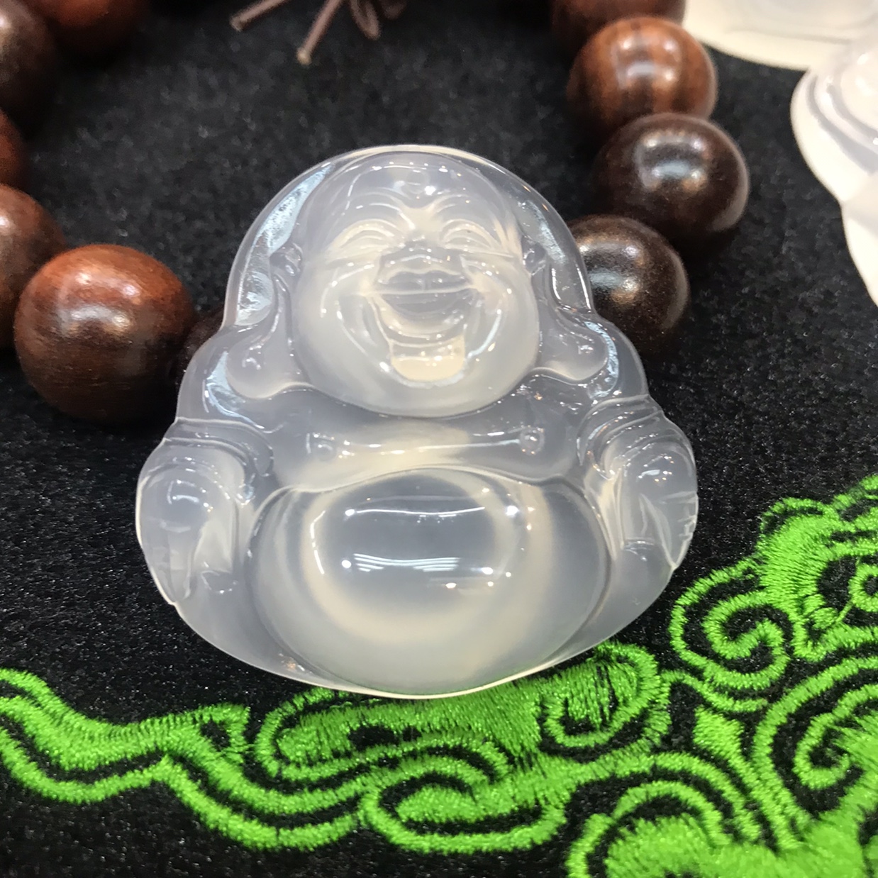 Natural chalcedony Buddha